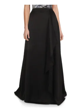 ADRIANNA PAPELL Womens Stretch Ruffled Full-Length Evening A-Line Skirt