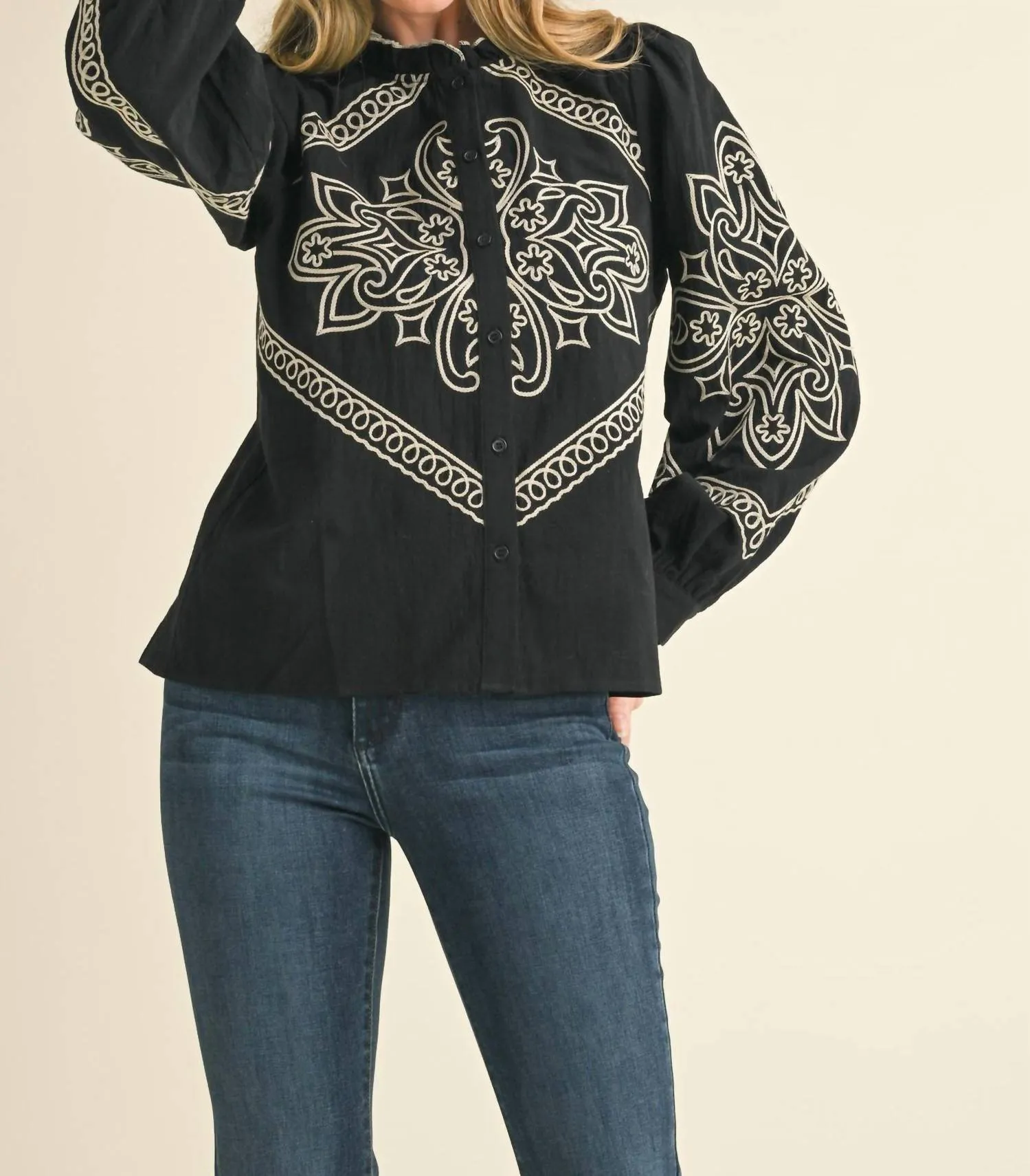 &Merci - Lanie Embroidered Top