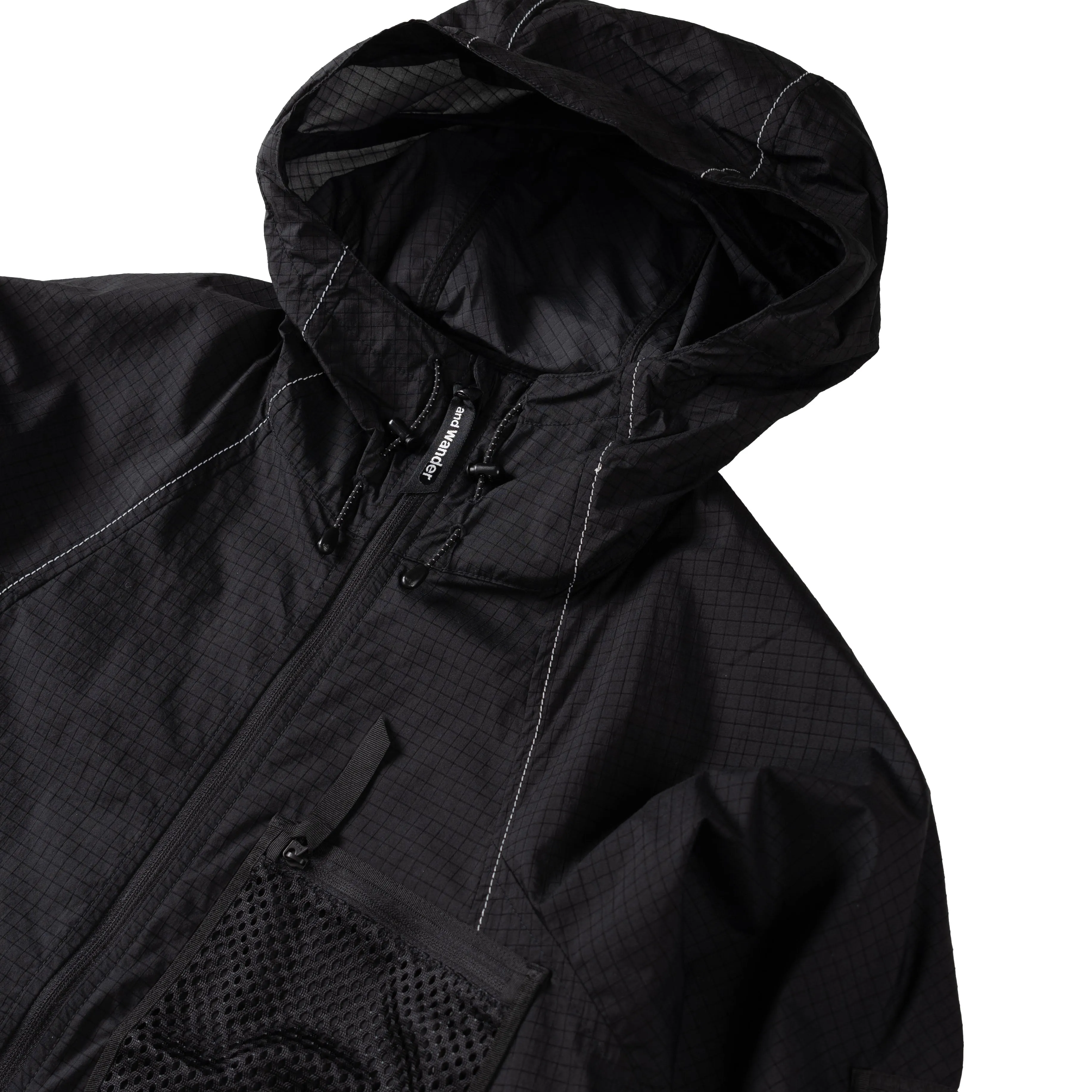 And Wander Breath Rip Hoodie Black