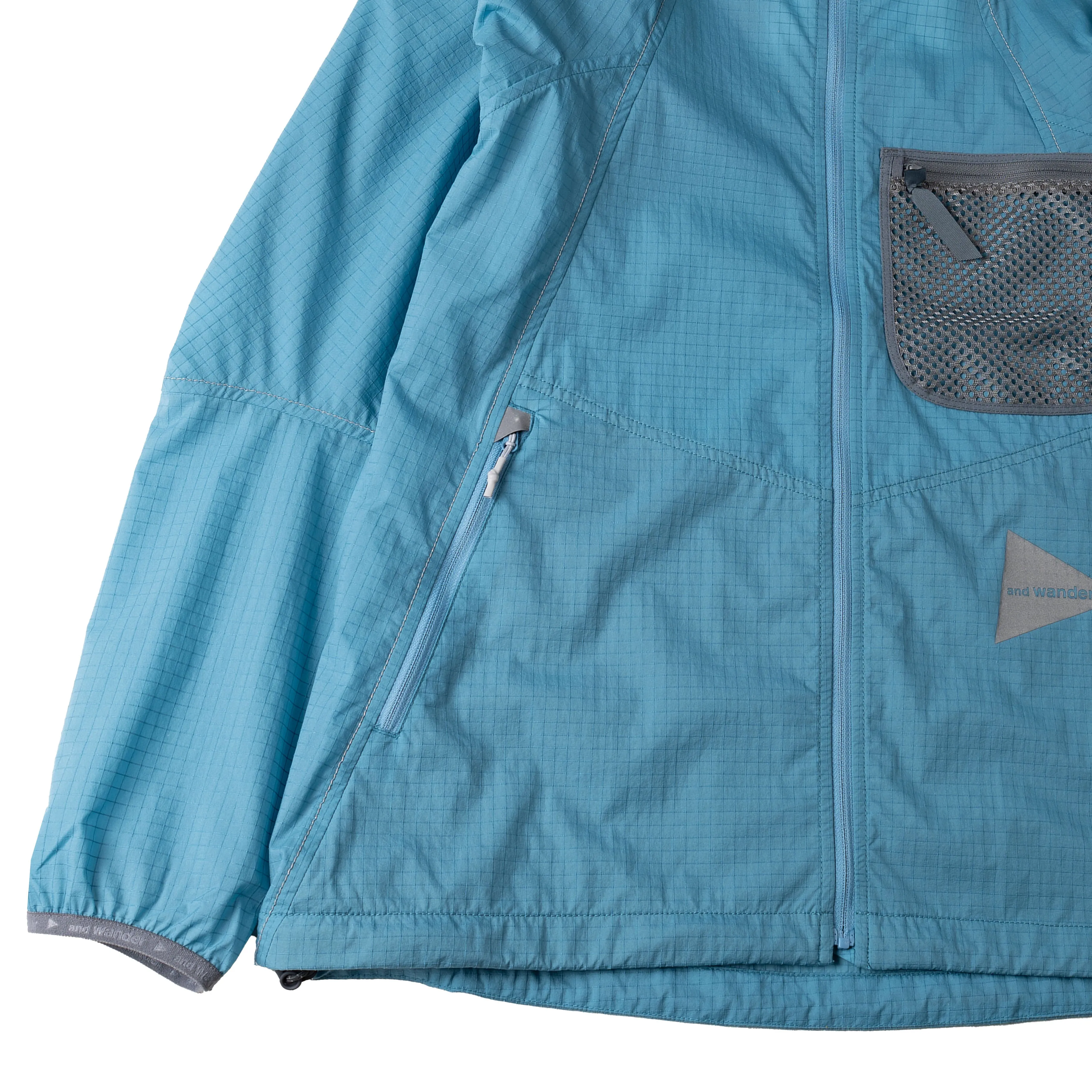 And Wander Breath Rip Hoodie Light Blue