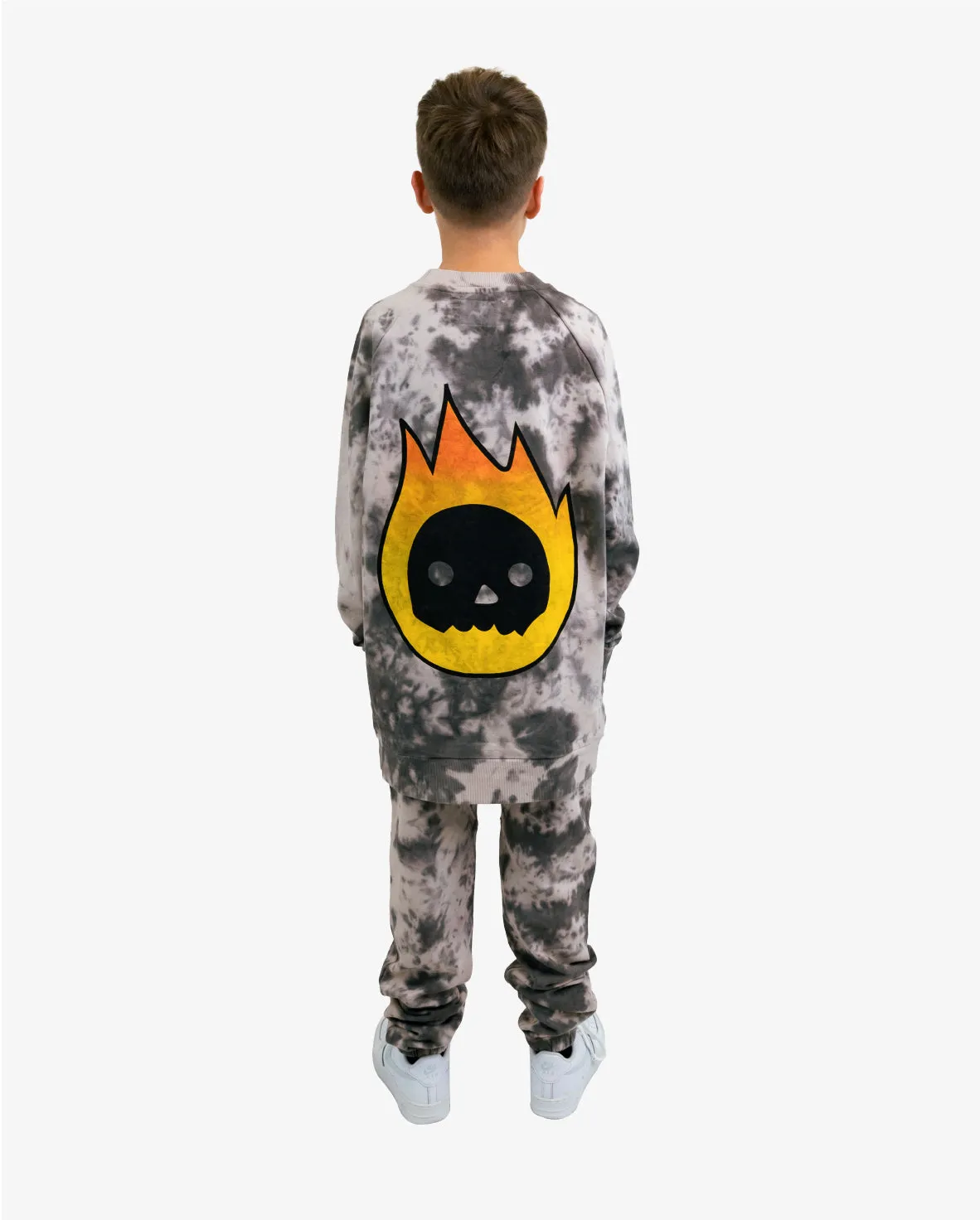 BAND OF BOYS - GREY TIE-DYE FLAME GUY TRACKIES