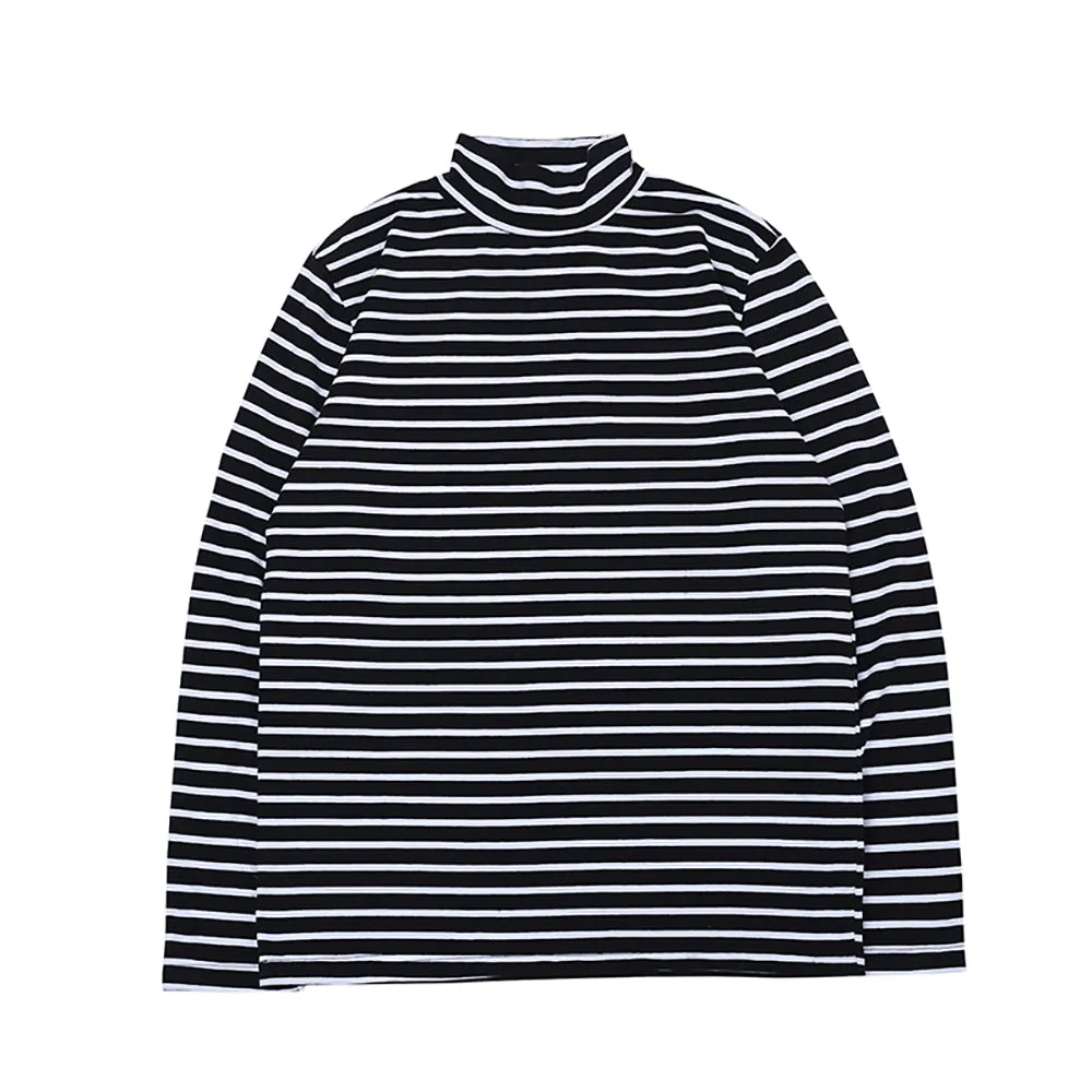 Black White Striped Long Sleeve T-Shirt