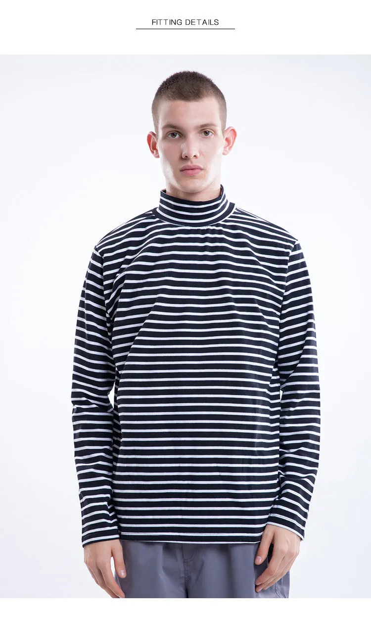 Black White Striped Long Sleeve T-Shirt