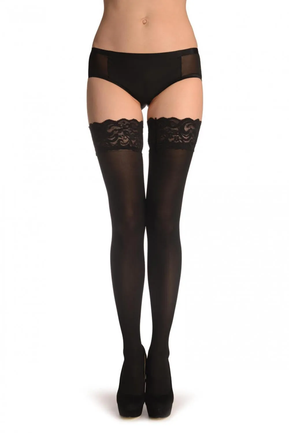 Black With Striped Back Seam