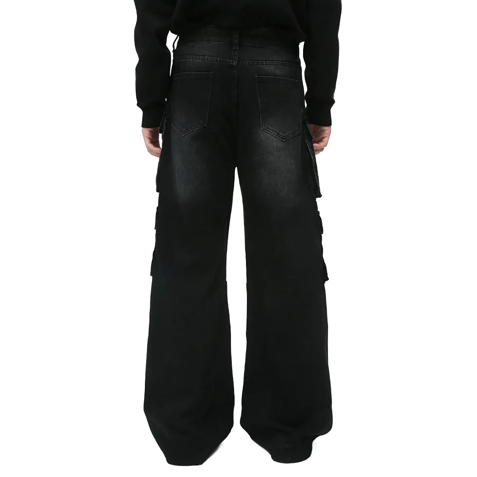 'Blackout' Wide Leg Baggy Denim Jeans