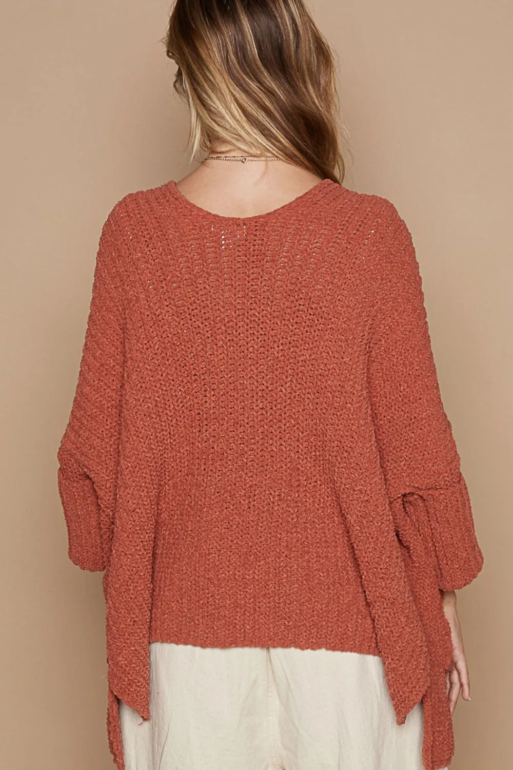 Blue Zone Planet |  POL Open Front Sweater Cardigan with Pockets