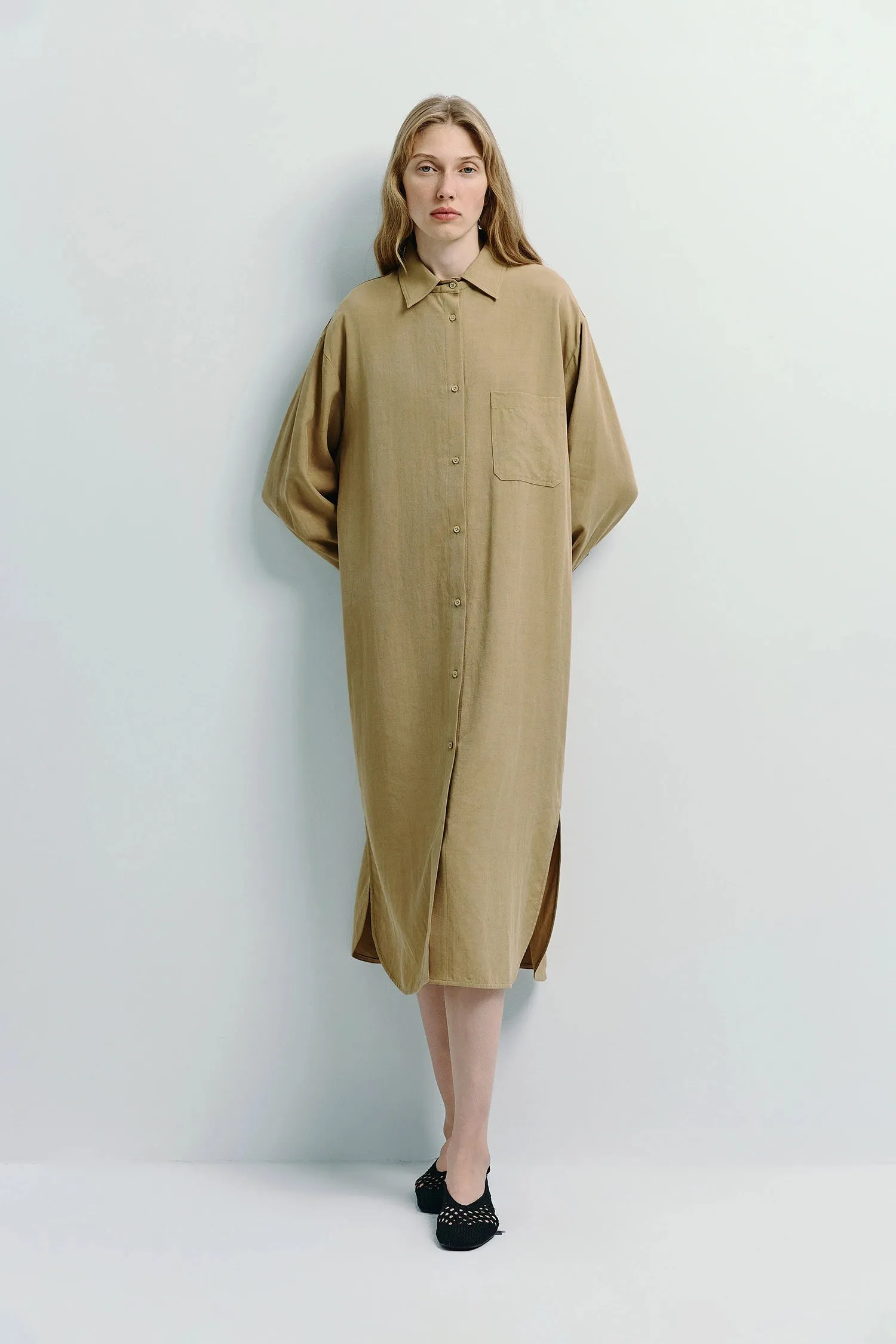 Carel Oversized Shirt Dress