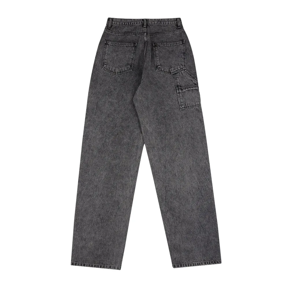 CARPENTER LOOSEFIT DENIM PANTS STONE BLACK