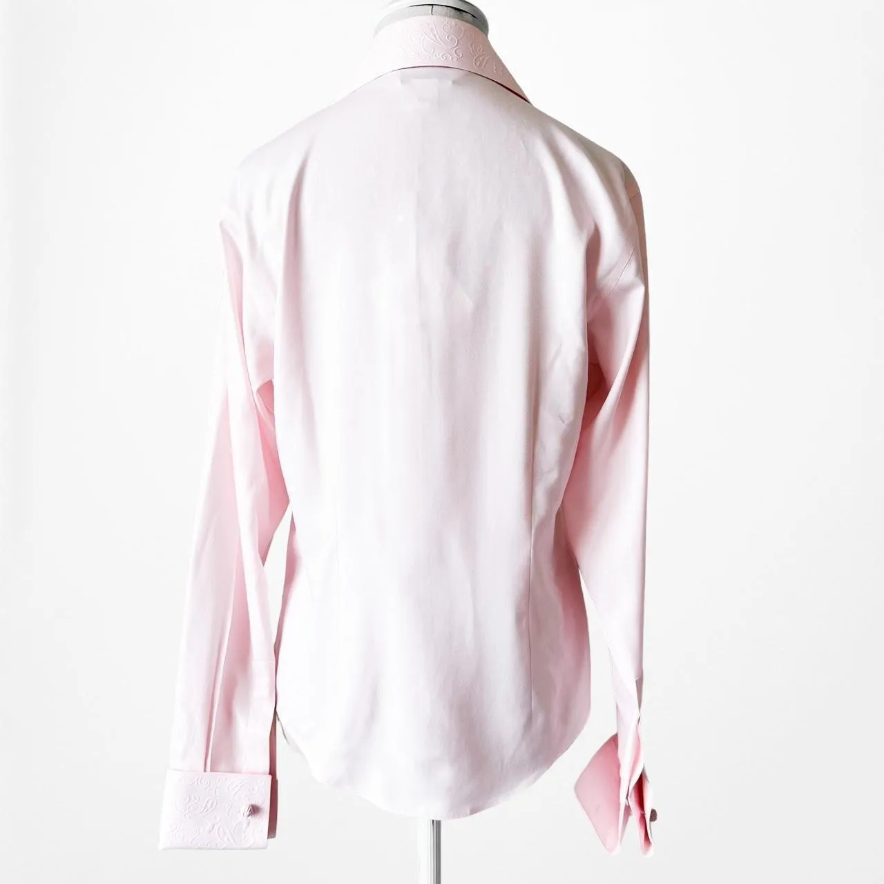 Casual Corner Pastel Pink Button Down Shirt Blouse Top Size S