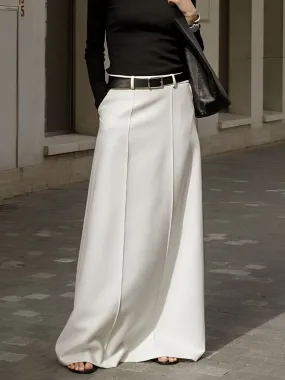 Chicmy-Stylish H-Line Solid Color Skirts Bottoms
