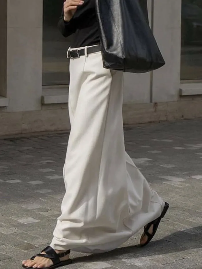 Chicmy-Stylish H-Line Solid Color Skirts Bottoms