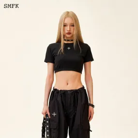 Compass Hug Short Tee In Black