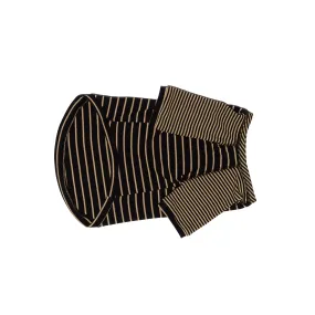 Contrast Striped Dog T-shirt: Black Tan