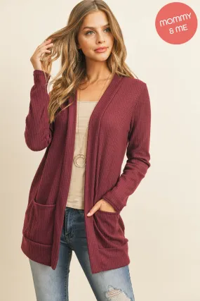 COZY WAFFLE POCKET CARDIGAN 1-2-2-1