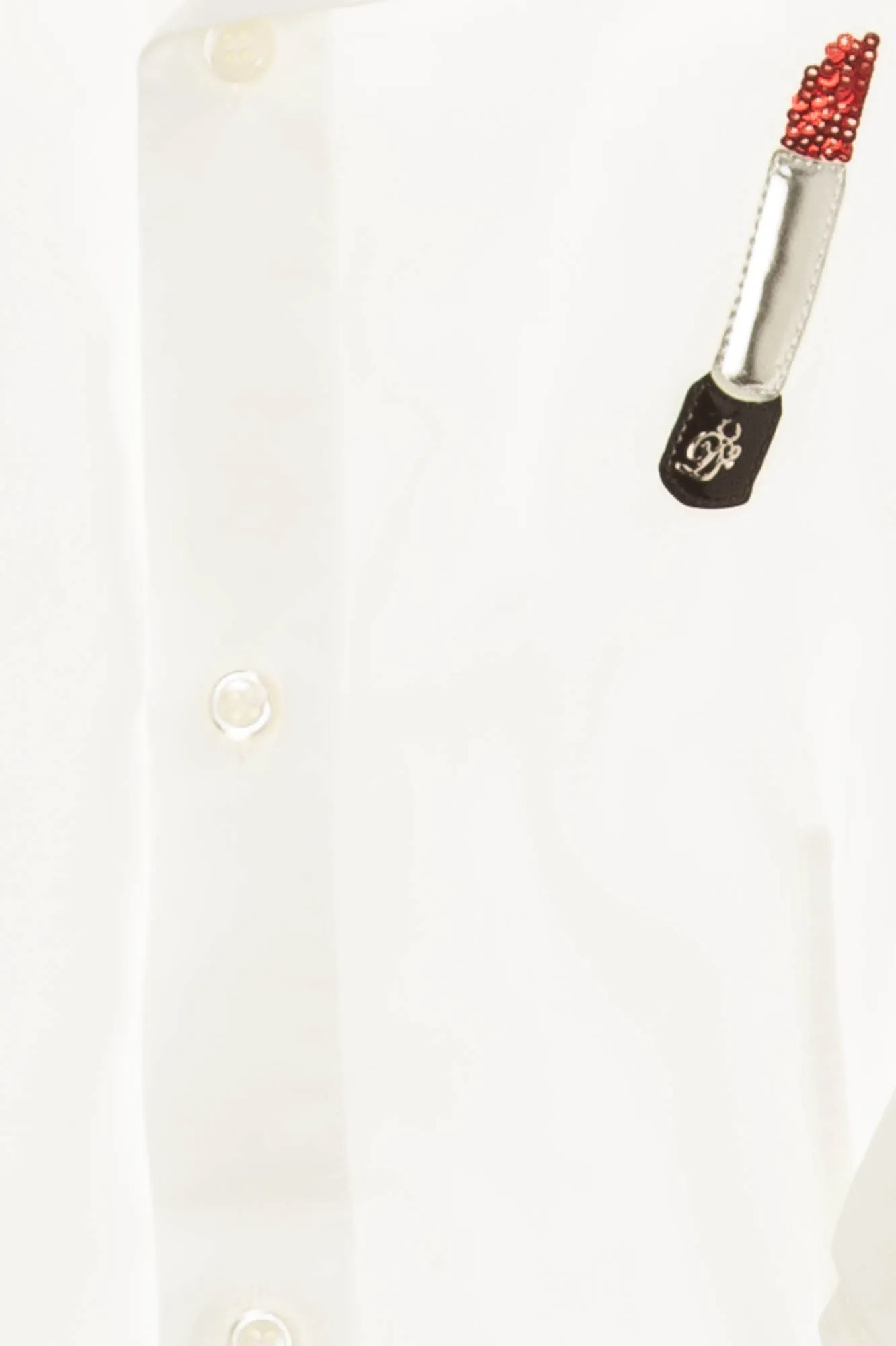 Dsquared2 - White Long Sleeve Button Up with Lipstick - 42