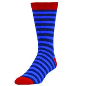 Edmond Navy and Blue Striped Socks (Men's)