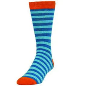 Edmond Teal and Aqua Striped Socks (Men's)