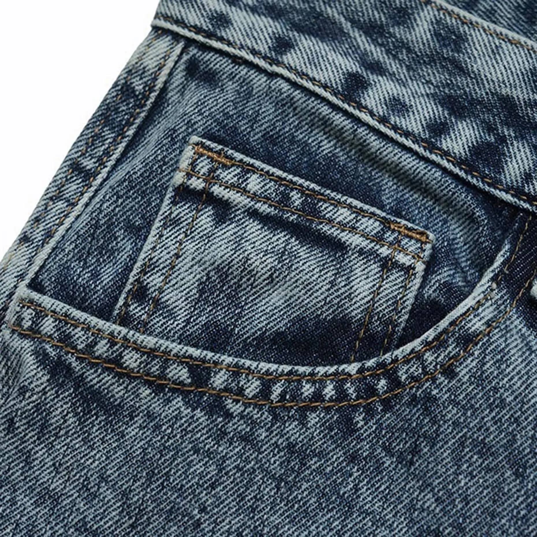 'Explorer' Acid Wash Cargo Denim Jeans
