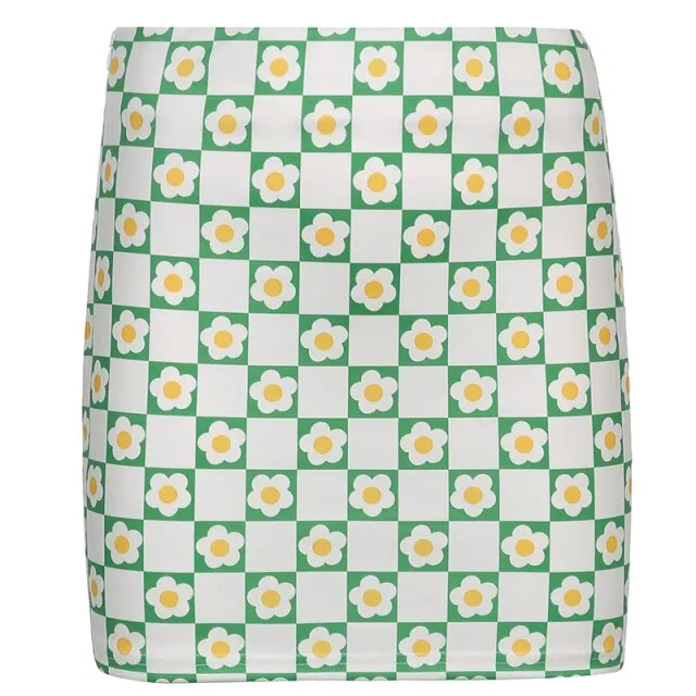 FLORAL PRINT HIGH WAISTED SKIRT