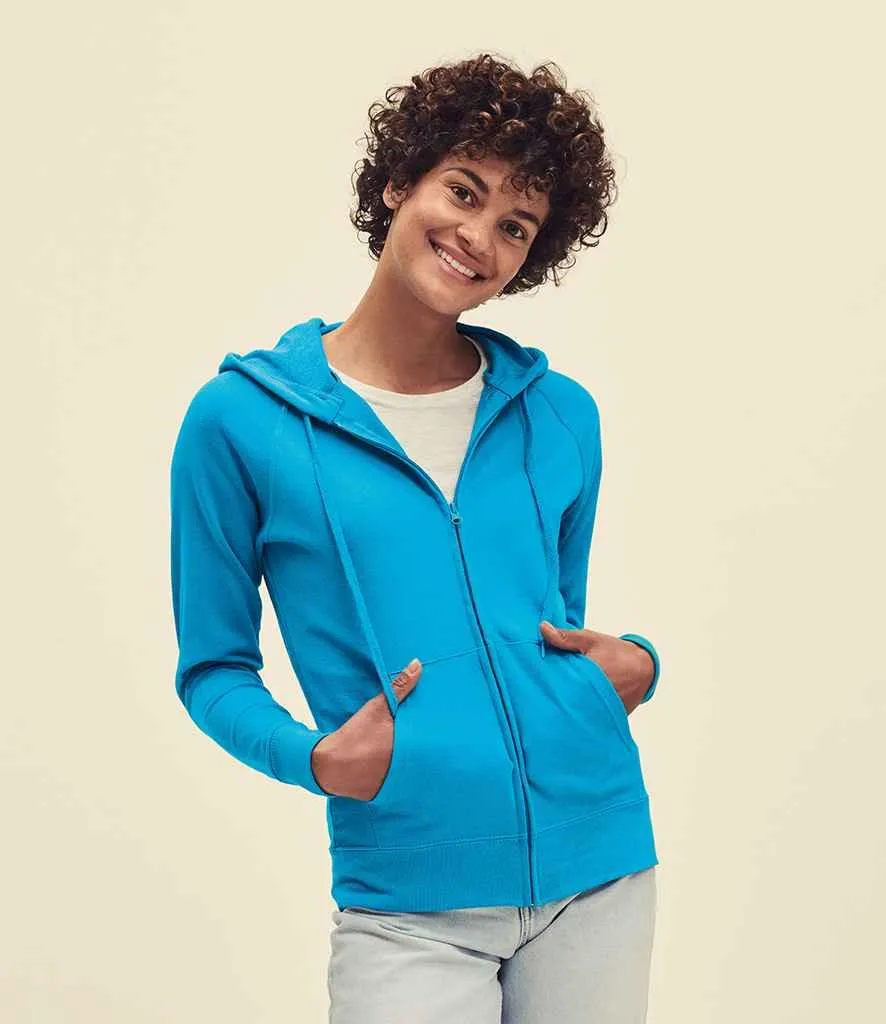 Fruit of the Loom Lady Fit Lightweight Zip Hooded Sweatshirt
