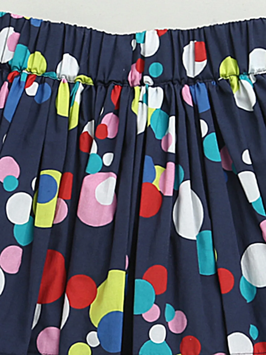 GIRLS BLUE HOLI BUBBLE PRINT SKIRT