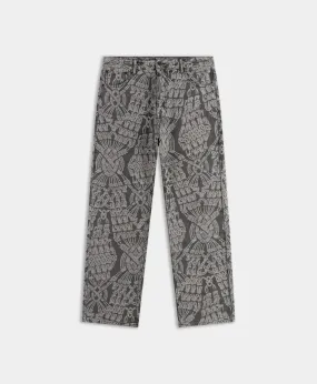 Grey Macrame Amba Jeans