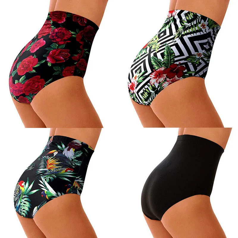 High Waisted Bikini Swim Shorts