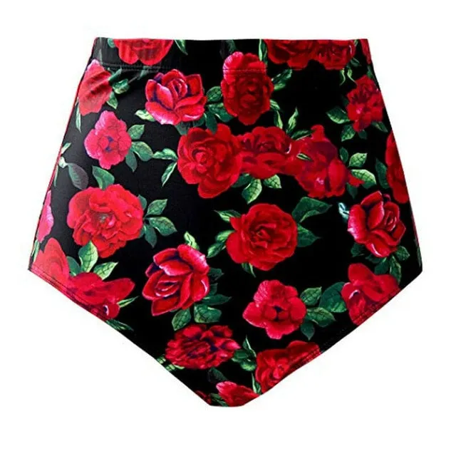 High Waisted Bikini Swim Shorts