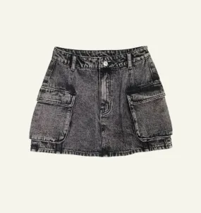 High-Waisted Denim Skirt