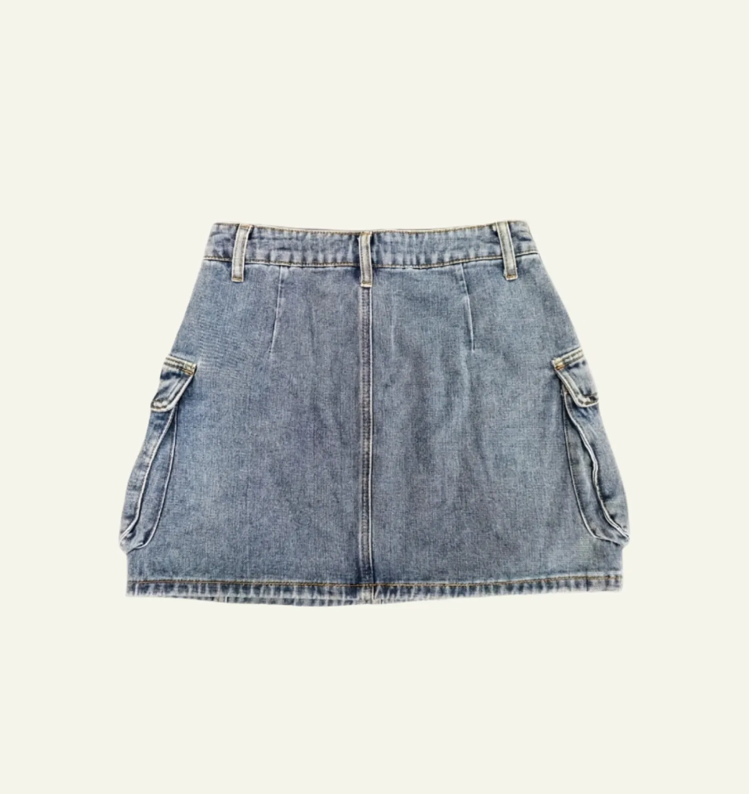 High-Waisted Denim Skirt