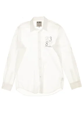 KiWi - White Long Sleeve Button Up Blouse - L - $45