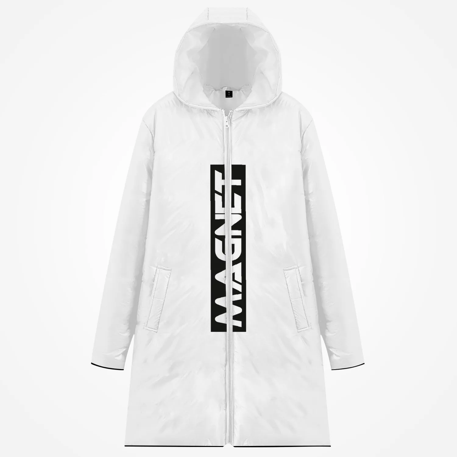 Magnet Long haul Cotton-pad Zipper-up Hoodie