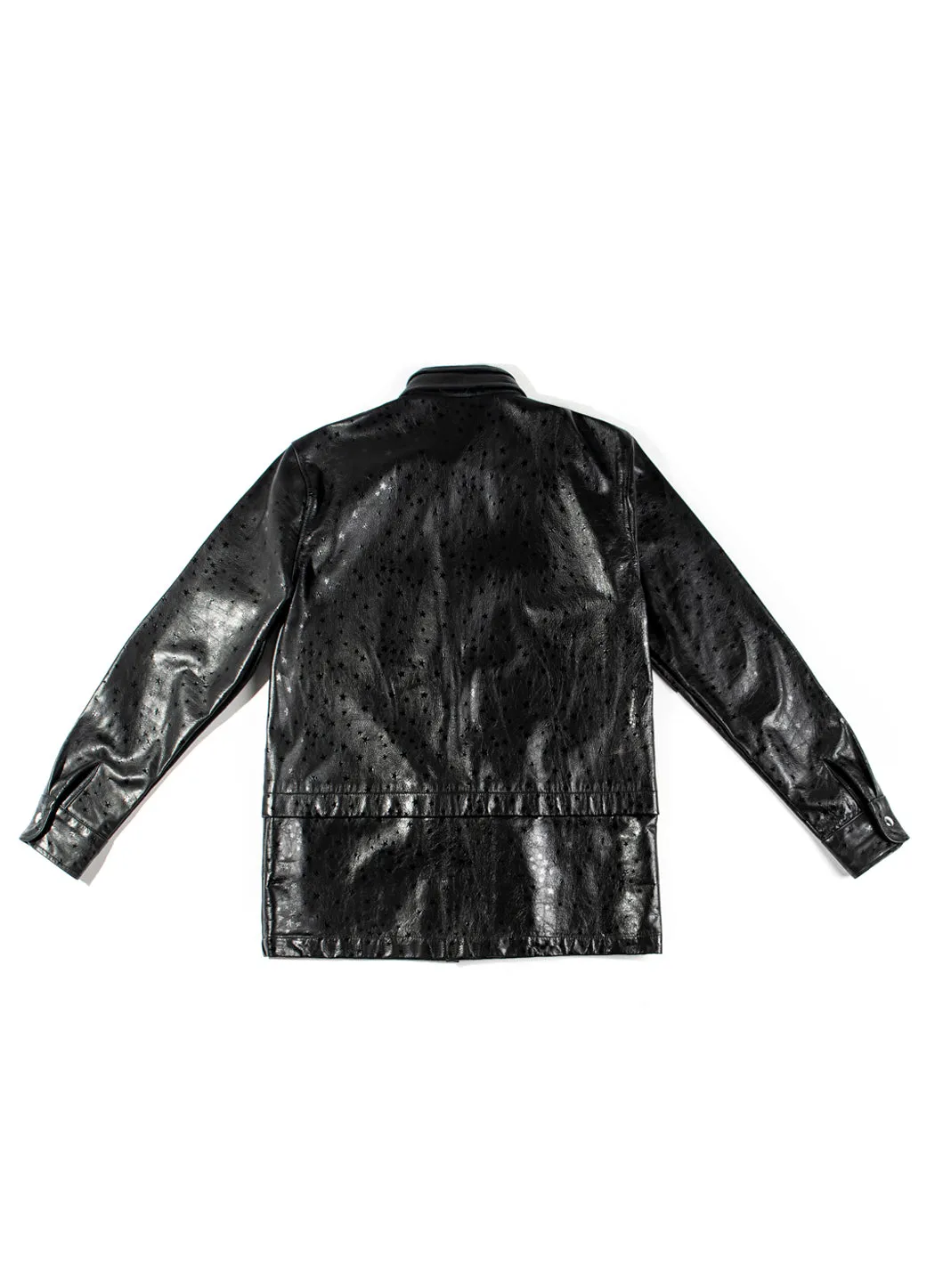 MELI STARGAZE LEATHER LONG SLEEVE BUTTON-UP