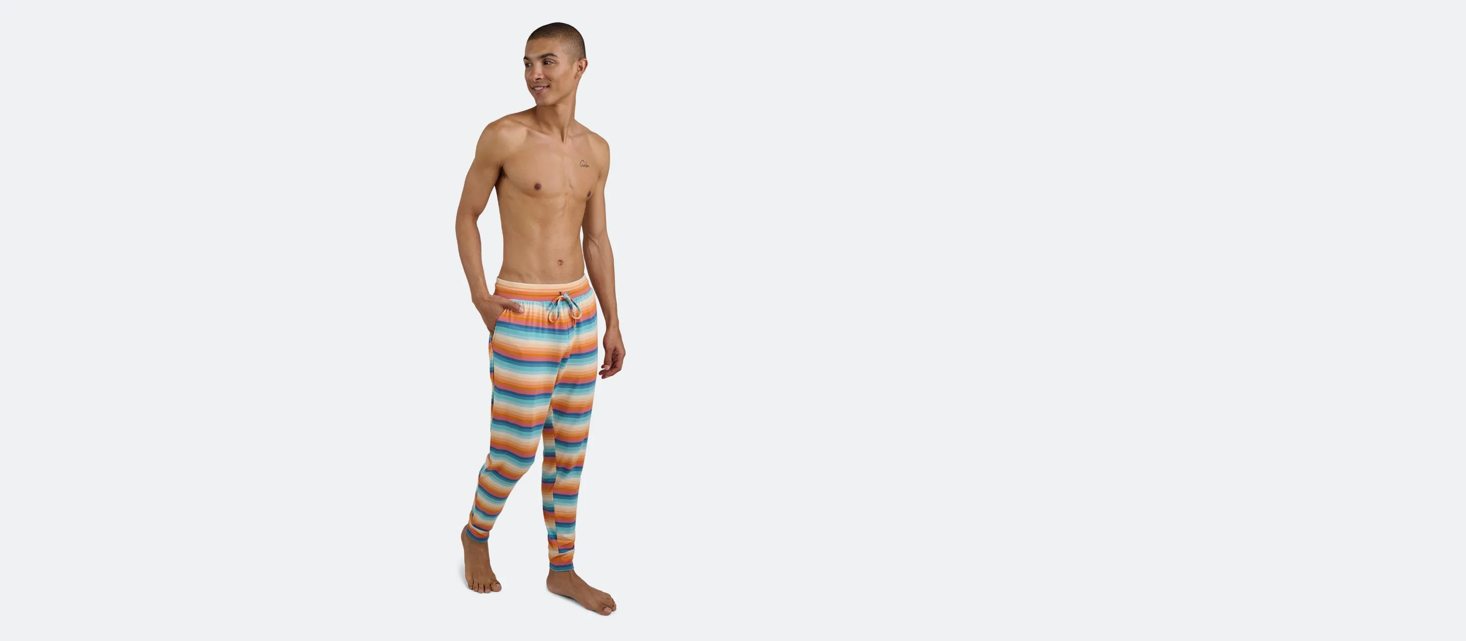 Men's Modal Jogger | Pool Stripes
