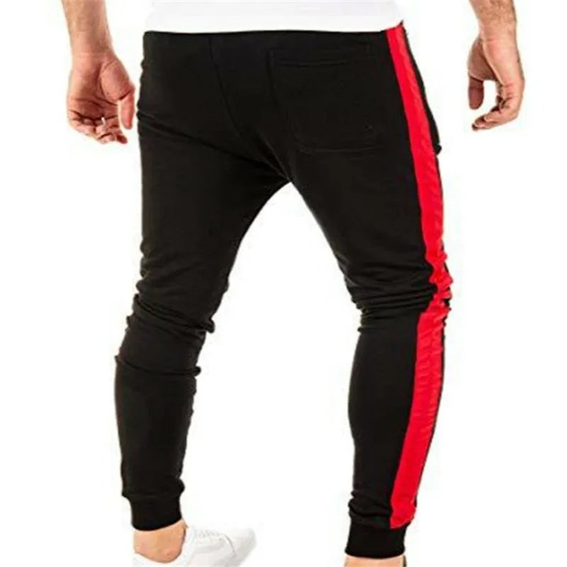 Men's Red & Black Sport Fitness Running Pants