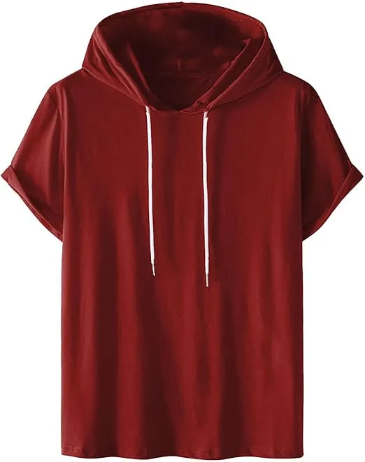 Men's Short Sleeve Gym Hoodie