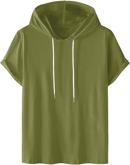 Men's Short Sleeve Gym Hoodie