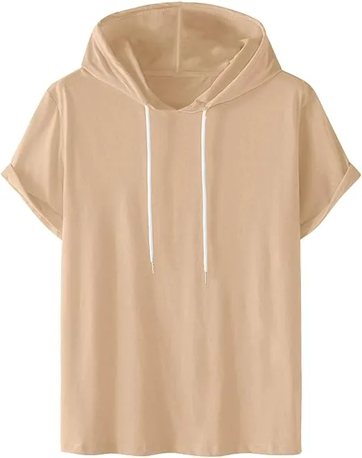 Men's Short Sleeve Gym Hoodie