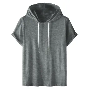 Men's Short Sleeve Gym Hoodie