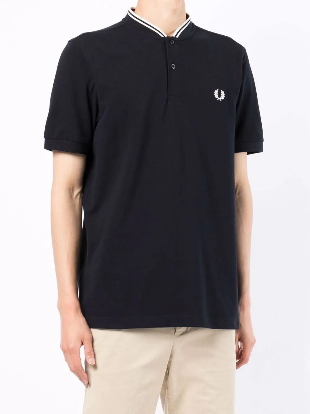 mock neck polo shirt