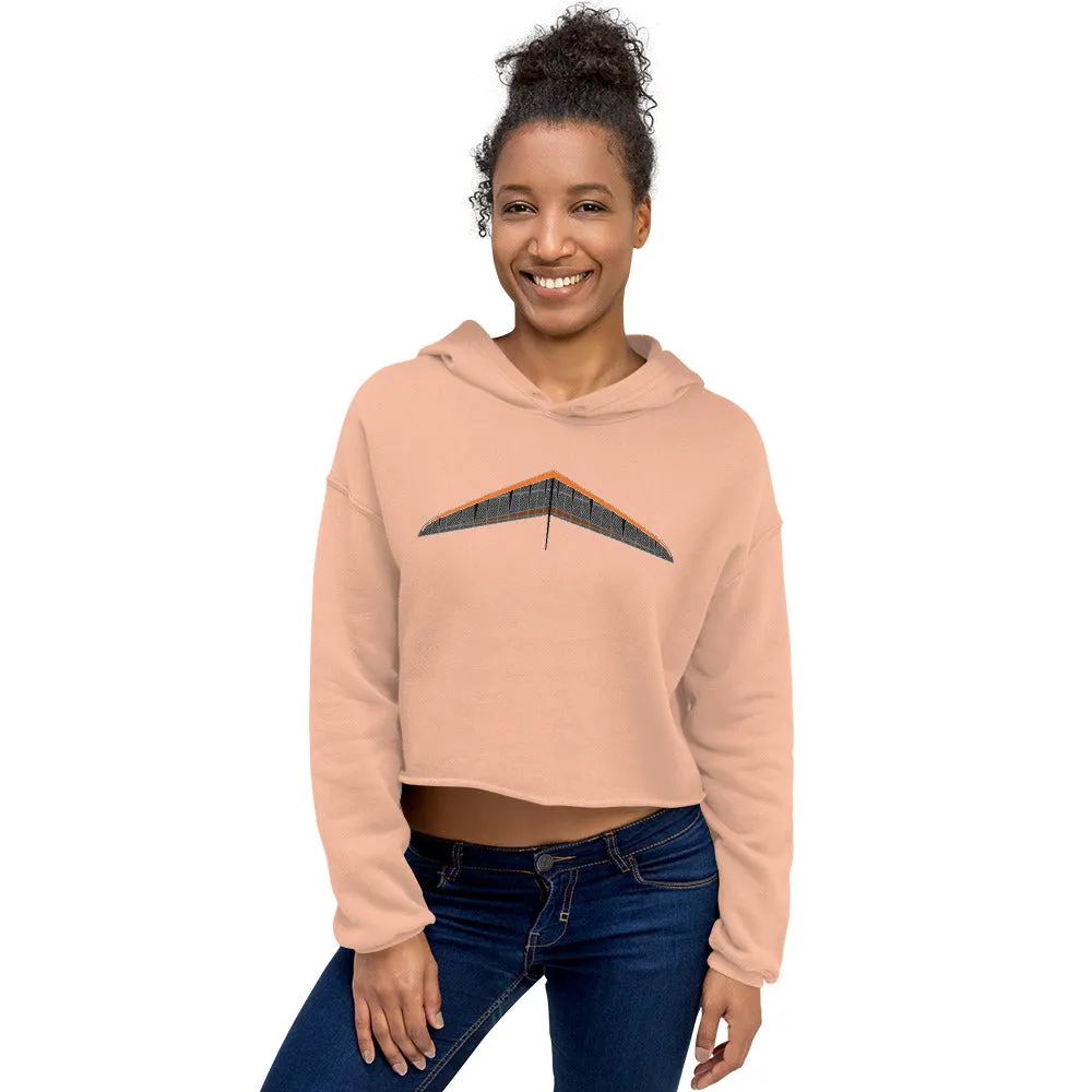 Orange Glider | Crop Hoodie