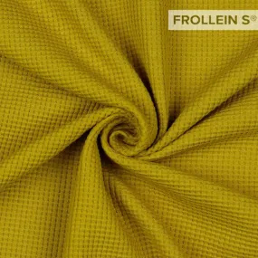 Organic Waffle Knit Jersey - Mustard