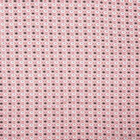 Printed Viscose Knit - ARIELLA - Abstract - White / Brick