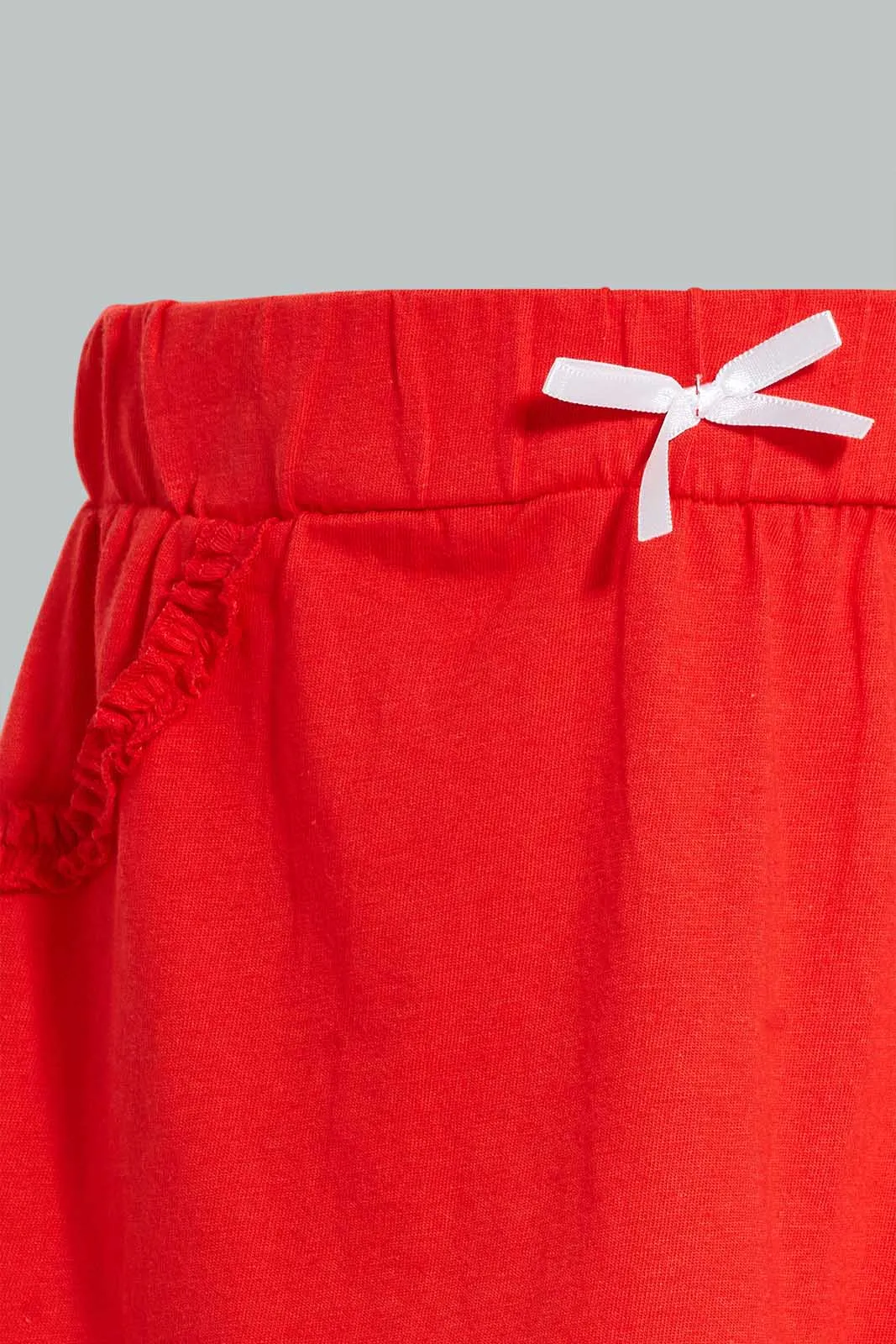 Red And White Strawberry Skirt For Baby Girls (Pack of 2)