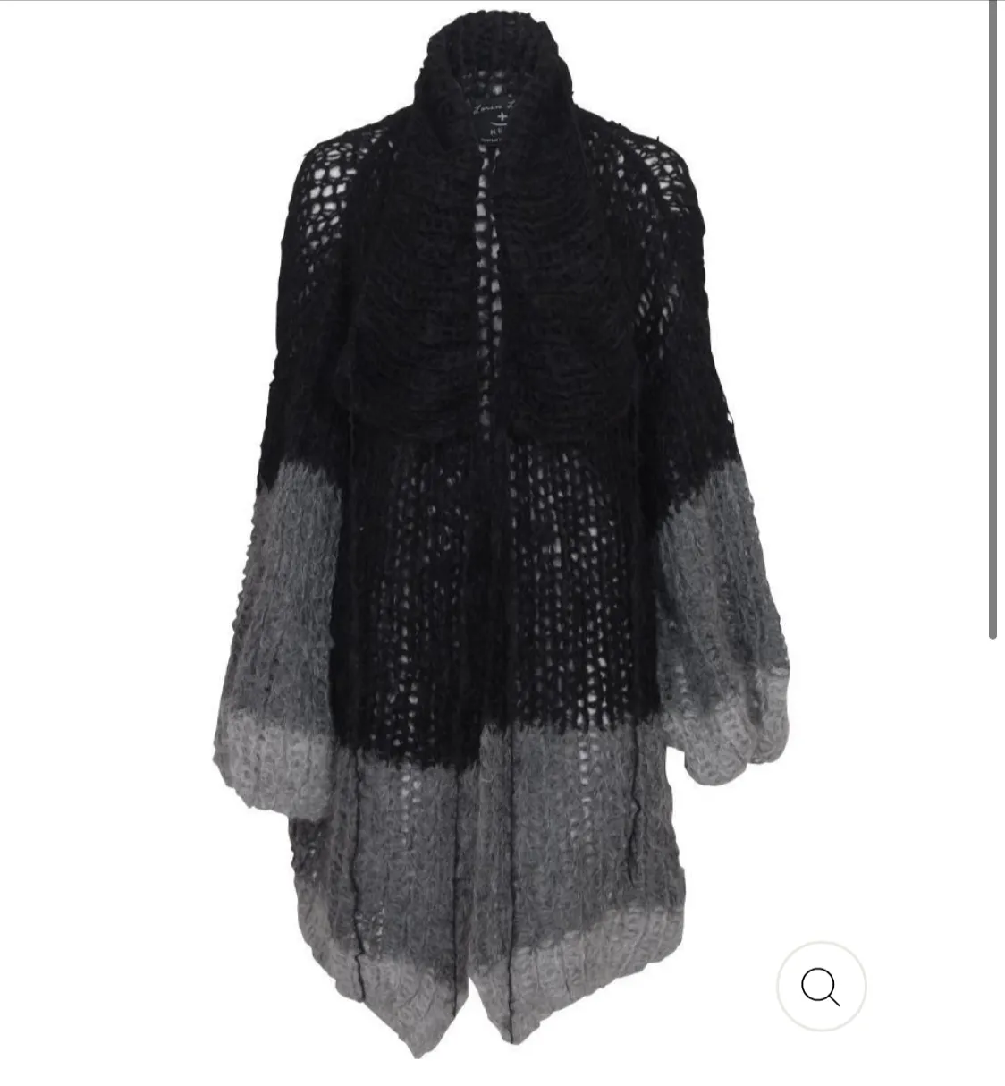 Shawl collar handknit cardigan - tri colour light