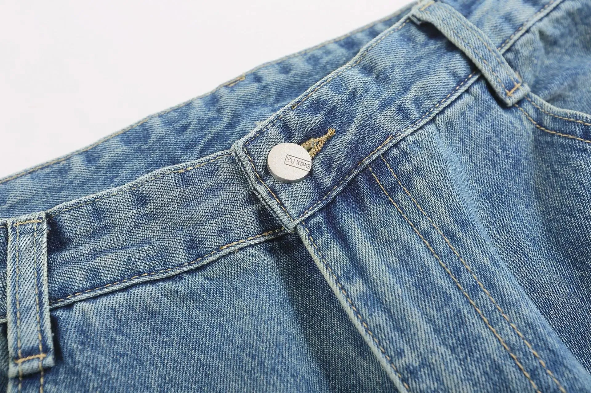'Skyline' Raw Edge Baggy Denim Jeans
