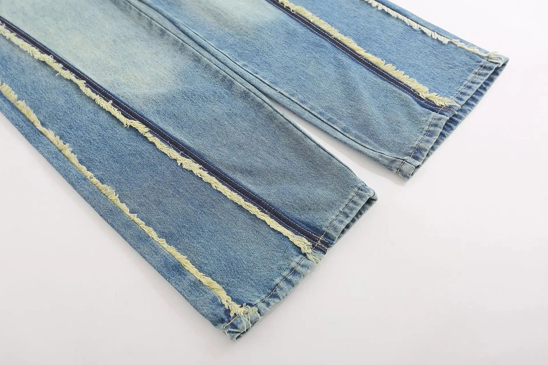 'Skyline' Raw Edge Baggy Denim Jeans