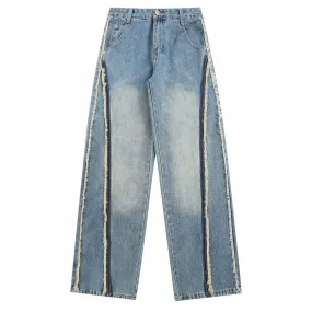 'Skyline' Raw Edge Baggy Denim Jeans