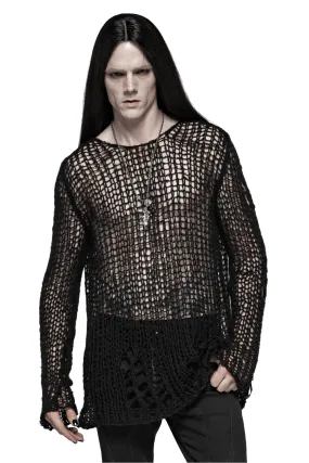 Stylish Knit Mesh Pullover - Trendy and Breathable