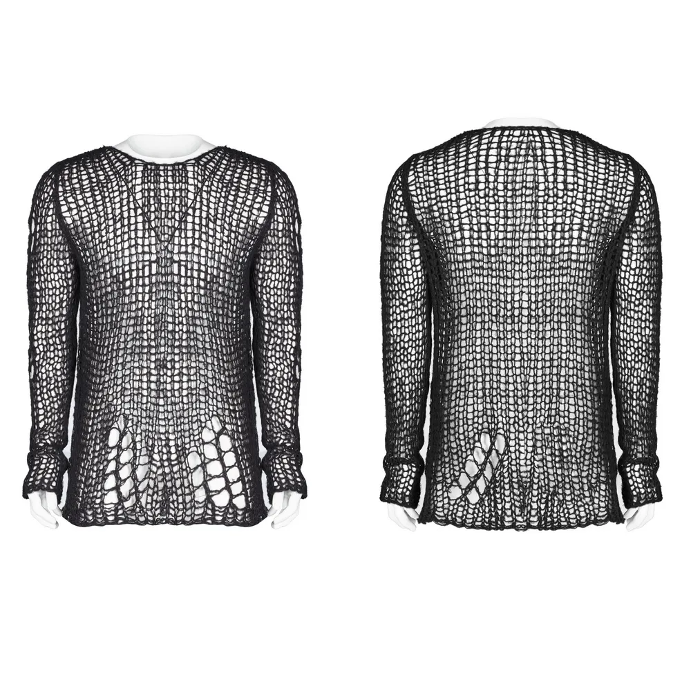 Stylish Knit Mesh Pullover - Trendy and Breathable